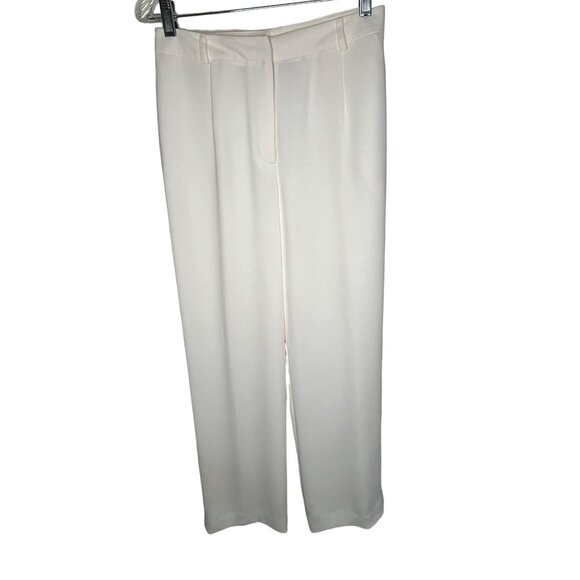 Yansi Fugel Size 4 White Trousers Microfiber Polyester 7j - Picture 1 of 6